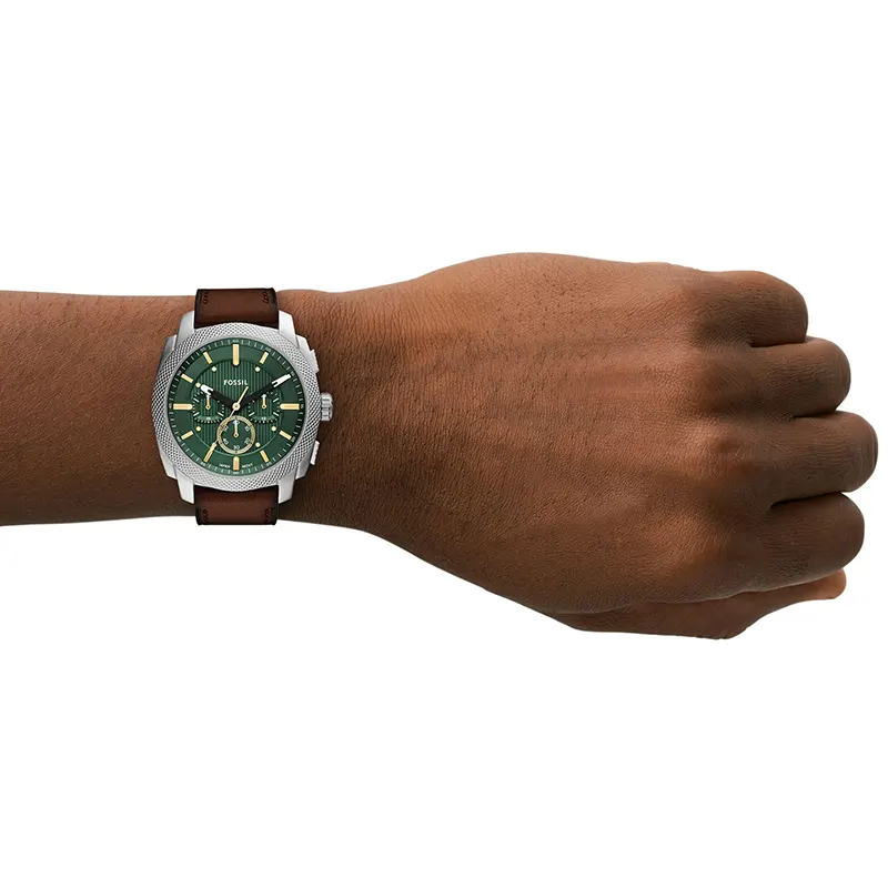 Fossil Machine Chronograph Green Dial Men's Watch- FS6100
